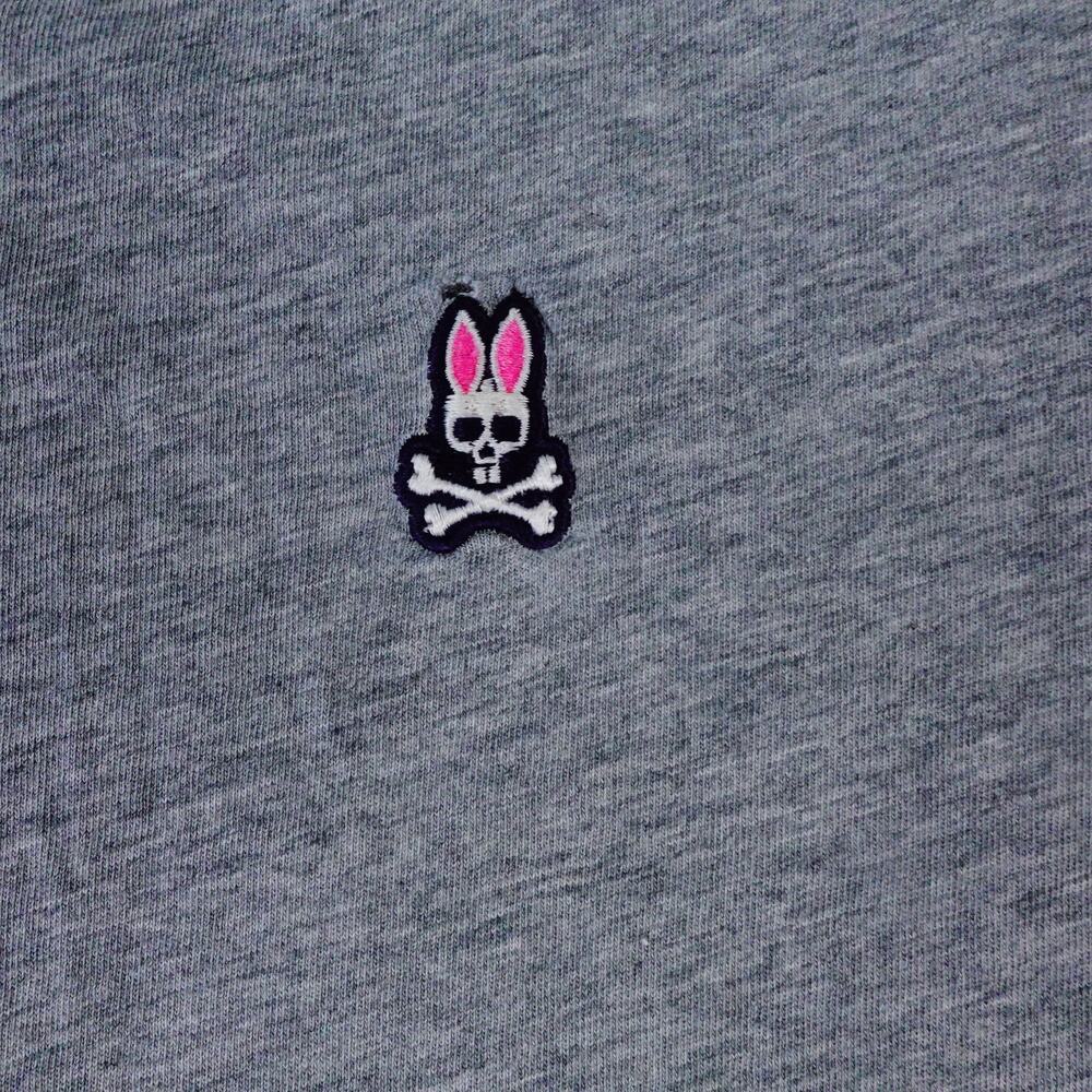 Psycho Bunny Pima Cotton V Neck Gray T Shirt Size 8 Mens Large - Picture 2 of 6
